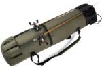 Allnice Durable Canvas Fishing Rod & Reel Organizer Bag Travel Carry Case Bag- Holds 5 Poles & Tackle - Image 7