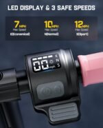 FanttikRide T9 Electric Scooter for Kids 4.3-5.6 ft, 7/10/12 MPH, LED Battery Level, Height Adjustable and Foldable, Electric Scooter for Kids, 200W Motor, Up to 40 mins - Image 3