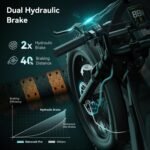 Jasion RetroVolt Pro Electric Bike for Adults, [2000W Peak Motor & 38 MPH & 90-Miles], 52V 20AH Removable Battery, Hydraulic Brakes EBike, 20'' X 4'' Fat Tire Electric Dirt Bike - Image 6