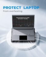havit HV-F2056 15.6"-17" Laptop Cooler Cooling Pad - Slim Portable USB Powered (3 Fans), Black/Blue - Image 3