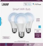 Feit Electric Smart Light Bulbs, 2.4Ghz WiFi Light Bulbs, No Hub Needed, Works with Alexa and Google, Dimmable 60 Watt = LED 9W, OM60/950CA/AG/3, 5000K Day Light, 3 Pack - Image 3