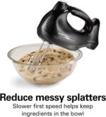 Hamilton Beach Power Deluxe 6-Speed Electric Hand Mixer with Snap-On Storage Case, QuickBurst, Beaters, Whisk, Powerful 250 Watt Motor, Bowl Rest, Black (62692) - Image 5