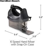 Hamilton Beach Power Deluxe 6-Speed Electric Hand Mixer with Snap-On Storage Case, QuickBurst, Beaters, Whisk, Powerful 250 Watt Motor, Bowl Rest, Black (62692) - Image 7