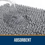 OLANLY Bathroom Rugs 30x20, Extra Soft Absorbent Chenille Bath Rugs, Rubber Backing Quick Dry, Machine Washable Bath Mats for Bathroom Floor, Tub and Shower, Home Decor Accessories, Grey - Image 5