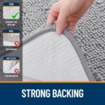 OLANLY Bathroom Rugs 30x20, Extra Soft Absorbent Chenille Bath Rugs, Rubber Backing Quick Dry, Machine Washable Bath Mats for Bathroom Floor, Tub and Shower, Home Decor Accessories, Grey - Image 7