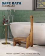 Premium Step Stool with Handle for Adults, Elderly & Seniors, Wooden 9” One Step Stool for High Bed, Heavy Duty Bedside Step Platform, Holds Up to 400 lbs, Nonslip Platform for Kitchen/Bathroom - Image 6