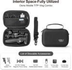 Skyreat Osmo Mobile 7P Case,PU Leather Portable Storage OM 7P / OM 8 Case Shoulder Bag for DJI Osmo 8/7 Smartphone Gimbal Stabilizer Accessories - Image 3