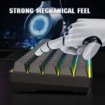 Snpurdiri 60% Gaming Keyboard, Rainbow Backlit Mini Membrane Keyboard for Windows PC Gamers(68 Keys, Black Rainbow) - Image 5