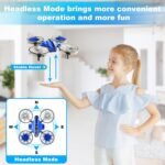 Mini Drone for Adults, Drones & Cars 2 in 1 Toy with One Key Take Off-Landing, Altitude Hold, Headless Mode, 360° flip, Car Mode, 2 Batteries, - Image 5