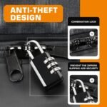 Kingfun Car Rooftop Cargo Carrier – Waterproof 15 Cubic Feet Car Roof Bag Fit All Vehicles with/Without Roof Racks, Includes Anti-Slip Mat, 8 Reinforced Straps & 6 Door Hooks, Luggage Locks - Image 6