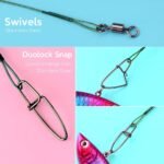Fishing Leaders, Fish Line Stainless Steel Wire with Swivels Snap Connect Fishing Gear and Equipment Tackle Kit, for Lures Bait Rig Or Hooks, Fishing Gift - Image 3