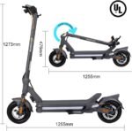 RZ800 Electric Scooter, Up to 31MPH, 50 Miles Long Range, 1200W Motor, Dual Disc Brakes with EABS, Damping Adjustable Full Suspensions Adults E-Scooter with APP - Image 4