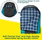 Bessport Sleeping Bag Winter | Flannel Lined 18℉ - 32℉ Extreme 3-4 Season Warm & Cool Weather Adult Sleeping Bags Large | Lightweight, Waterproof for Camping, Backpacking, Hiking - Image 4
