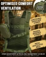 Military Tactical Backpack,Sturdy Work & Molle Laptops Rucksack,Army Pack for Hiking Camping Travel Fishing Gym,Green - Image 4