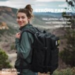 Military Tactical Backpack,Sturdy Work & Molle Laptops Rucksack,Army Pack for Hiking Camping Travel Fishing Gym,Green - Image 5