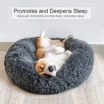 Dog Bed, Cat Calming Bed, Faux Fur Pillow Pet Donut Cuddler Round Plush Bed for Large Medium Small Dogs and Cats - Image 6