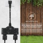 15A Outdoor Smart Plug, Heavy Duty Smart Home Wi-Fi Outlet Timer, Outlet with 2 Sockets, Wireless Remote Control, Compatible with Alexa & Google for String Light and Motors, 2.4 GHZ, Black - Image 5