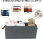 Pack of 3 Large Capacity Storage Bins Closet Organizer System, Sturdy Foldable Storage Boxes for Organizing Clothing, Sheets, Toys, Books - Shelf Organizer Shelves Basket Storage Bin - Image 3