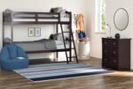 Storkcraft Long Horn Solid Wood Twin Over Twin Bunk Bed in Espresso - Image 4