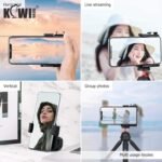 KIWIFOTOS Phone Camera Grip Handle Holder Phone Tripod Mount with Remote Shutter & Cold Shoe Adapter for iPhone 17 16 15 14 Pro Max Samsung Smartphone Selfie Vlog Video Shooting - Image 6