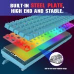 Snpurdiri 60% Membrane Gaming Keyboard,RGB Compact Wired Small Keyboard, Strong Mechanical Feel for PC/Mac Gamer, Typist, Travel, Easy to Carry on Business Trip(68 Keys,Blue) - Image 5