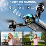 Drone with Camera, Foldable Drone for Beginners with 1080P Camera, Upgrade Altitude Hold, Circle/Rotating/Waypoint Fly, 3D Flip, One Key Start, 3 Speed Mode, 2 Batteries - Image 3