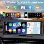 Wireless Carplay Screen for Car 2K Dash Cam, 8.1" HD Portable Car Stereo with Carplay & Android Auto, 1080P Backup Camera, Mirror Link/Bluetooth/GPS Navigation/Satellite Radio for All Vehicles - Image 3