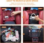 WLLWOO Car Net Pocket Handbag Holder Between Seats Back Storage Organizer Purse Holder for Console Front Seat Storage Barrier - Image 3