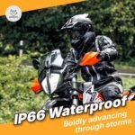 4K Ultra HD Action Camera for Shooting Sports, Motorcycle Bike Helmet Camera Front Dash cam with Wi-Fi Connection, Remote Control and Loop Recording with 64G Card, JD-08BM-4K - Image 4