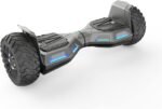 SISIGAD 8.5" Off Road Hoverboard, All Terrain, Self Balancing Scooter with Bluetooth Speaker, LED Lights, Gray, Teen - Image 4