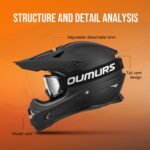 Adult ATV Dirt Bike Helmet with Goggles Gloves & Mask Quick Release Buckle Adjustable Sun Visor Motorcycle Adult Helmet Off-Road Motocross Downhill Moped MX for Unisex-Adult - Image 3