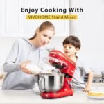 VIVOHOME Stand Mixer, 660W 10 Speed 6 Quart Tilt-Head Kitchen Electric Food Mixer with Beater, Dough Hook, Wire Whip and Egg Separator, Red - Image 3