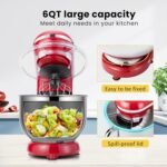 VIVOHOME Stand Mixer, 660W 10 Speed 6 Quart Tilt-Head Kitchen Electric Food Mixer with Beater, Dough Hook, Wire Whip and Egg Separator, Red - Image 5