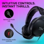 HyperX Cloud Stinger 2 – Gaming Headset, DTS Headphone:X Spatial Audio, Lightweight Over-Ear Headset with mic, Swivel-to-Mute Function, 50mm Drivers, PC Compatible, Black - Image 5