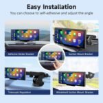 Wireless Portable Carplay Screen for Car - 10.26Inch Carplay & Android Auto Car Touch Stereo, with 4K Dash Cam, Backup Camera,Bluetooth,GPS Navigation - Image 6