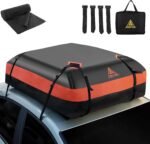 Car Rooftop Cargo Carrier Bag, 15 Cubic Feet Waterproof Heavy Duty 720D Car Roof Luggage Bag for All Vehicle with/Without Racks - Storage Bag, Anti-Slip Mat, 4 Door Hooks - Image 3