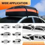 Car Rooftop Cargo Carrier Bag, 15 Cubic Feet Waterproof Heavy Duty 720D Car Roof Luggage Bag for All Vehicle with/Without Racks - Storage Bag, Anti-Slip Mat, 4 Door Hooks - Image 7