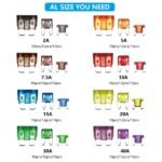 282 Pieces Car Fuses Assortment Kit - Blade Fuses Automotive - Standard & Mini & Low Profile Mini Size (2A/5A/7.5A/10A/15A/ 20A/30A/40AMP/ATC/ATO) Replacement Fuses for Marine, Auto, RV, Boat, Truck - Image 4