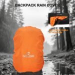 45L Hiking Backpack with Rain Cover, Lightweight Foldable Camping Backpack for Trekking, Water-Resistant Daypack with Hiking Pole & Mat Carrying System,Black - Image 4
