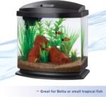 Aqueon LED MiniBow Small Aquarium Fish Tank Kit with SmartClean Technology, Black, 2.5 Gallon - Image 6