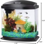 Aqueon LED MiniBow Small Aquarium Fish Tank Kit with SmartClean Technology, Black, 2.5 Gallon - Image 9