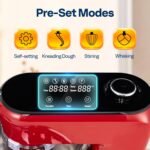 VIVOHOME Stand Mixer with Fermentation, One-Touch Presets Electric Dough Mixer with 6 Qt Bowl, Kitchen Standing Mixer for Baking, Cake with Flex Edge Beater, Bread Hook, Whisk, Red - Image 4