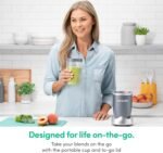 nutribullet Personal Blender, Shakes, Smoothies, Food Prep, and Frozen Blending, 24 Ounces, 600 Watt, Gray, NBR-0601WM - Image 5
