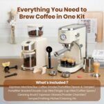 Gevi 20 Bar Espresso Coffee Machine with Burr Grinder Set | 35 Precise Grind Settings | Milk Frother for Latte Cappuccino | Professional Home Barista Kit | Gift for Coffee Lovers - Image 3