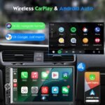 [Ready for IOS26] 7" Wireless Apple CarPlay & Android Auto Double Din Car Stereo - 240W High-Power Sound, Touchscreen Bluetooth Receiver with USB-C/AUX/TF Ports, RDS/FM/AM Radio, MirrorLink HD Display - Image 3