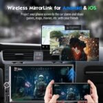[Ready for IOS26] 7" Wireless Apple CarPlay & Android Auto Double Din Car Stereo - 240W High-Power Sound, Touchscreen Bluetooth Receiver with USB-C/AUX/TF Ports, RDS/FM/AM Radio, MirrorLink HD Display - Image 4