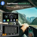 [Ready for IOS26] 7" Wireless Apple CarPlay & Android Auto Double Din Car Stereo - 240W High-Power Sound, Touchscreen Bluetooth Receiver with USB-C/AUX/TF Ports, RDS/FM/AM Radio, MirrorLink HD Display - Image 5