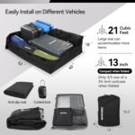 MARCHWAY Waterproof Car Roof Luggage Bag, Weatherproof Soft Shell Rooftop Cargo Carrier Bag for Vehicles with or Without Rack. 6 Door Hooks, Anti Slip Mat, Lock Included (21 Cubic Feet, Black) - Image 6
