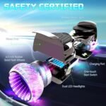 UNI-SUN Scooter with Corlorful LED Lights, Bluetooth Speaker, 6.5" Wheels, Dual 300W Motor Scooter for Kids Girls Boys Adults, All Ages - Image 4