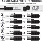 APEXUP 10lbs/Pair Adjustable Ankle Weights for Women and Men, Modularized Leg Weight Straps for Yoga, Walking, Running, Aerobics, Gym - Image 5
